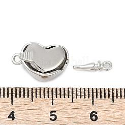 Brass Micro Pave Clear Cubic Zirconia Box Clasps&nbsp;KK-P291-44P