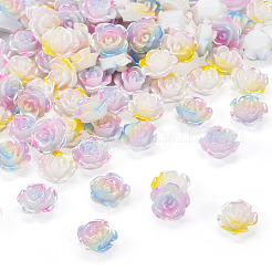 90Pcs 3 Colors Tricolor Opaque Resin Cabochons&nbsp;CRES-TA0001-44
