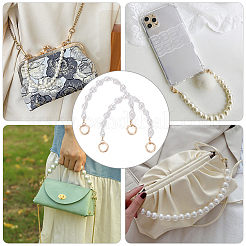 ABS Imitation Pearl Nugget Beaded Bag Handles&nbsp;FIND-PH0009-43