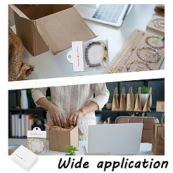 300Pcs 0PP Cellophane Packing Bags with White Paper Card Header&nbsp;ABAG-GO0001-14