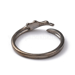 Alloy Wing Open Cuff Ring for Women&nbsp;RJEW-K239-17B-B