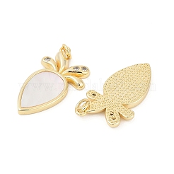 Brass Micro Pave Cubic Zirconia Pendants&nbsp;KK-U058-32G
