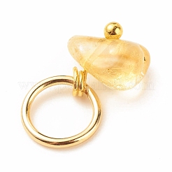 7Pcs 7 Styles Natural Stone Chip Charms&nbsp;PALLOY-JF01485-01