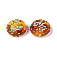 Painted Transparent Acrylic Beads&nbsp;OACR-T029-03L
