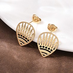 304 Stainless Steel Teardrop Stud Earrings&nbsp;EJEW-I320-06G