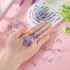 520Pcs Transparent Colours Rainbow Glass Seed Beads&nbsp;GLAA-TA0003-95