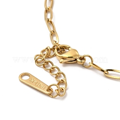 Ion Plating(IP) 304 Stainless Steel Paperclip Chain Bracelet for Women&nbsp;BJEW-G667-05G