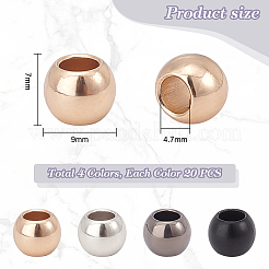 80Pcs 4 Colors Alloy European Beads&nbsp;FIND-PH0017-90