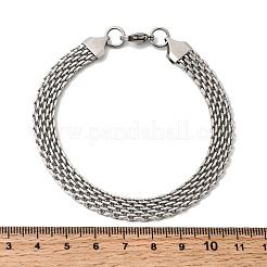 201 Stainless Steel Link Chain Bracelets for Women Men&nbsp;STAS-T077-20P-02