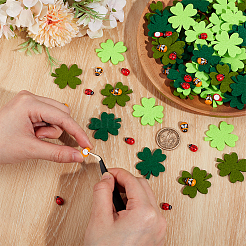 240Pcs 5 Stylle Wool Felt Clovers&nbsp;FIND-OC0013-46
