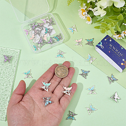 32Pcs 8 Colors Alloy Enamel Pendants&nbsp;FIND-SC0023-07