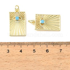 Brass Micro Pave Sky Blue Cubic Zirconia Pendants&nbsp;CU-CBA6938-06G-03