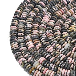Frosted Natural Rhodonite Beads Strands&nbsp;G-K389-C42-01