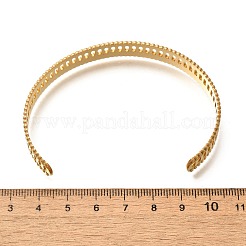 304 Stainless Steel Open Cuff Bangles for Women&nbsp;LS-BJEW-Z083-02G-05