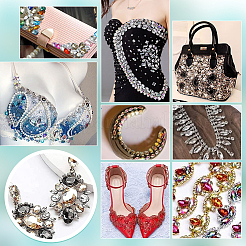 160Pcs 8 Style Green Series Sew on Rhinestone&nbsp;RESI-PH0002-04A