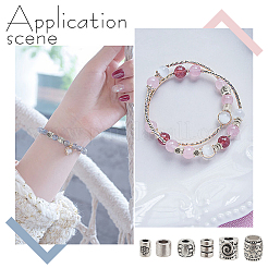 60Pcs 6 Styles Tibetan Style Alloy Spacer Beads&nbsp;LP0001-07