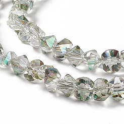 Transparent Electroplate Glass Beads Strands&nbsp;EGLA-L043-FR02