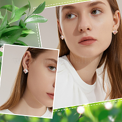 6 Pairs 2 Colors 304 Stainless Steel Stud Earring Settings&nbsp;STAS-UN0031-70