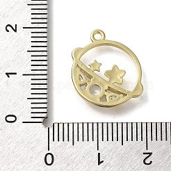 Rack Plating Brass Micro Pave Cubic Zirconia Pendants&nbsp;KK-M014-09G