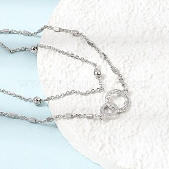 Brass Ring Link 2-Strand Bracelets&nbsp;KK-CBA103C-01P
