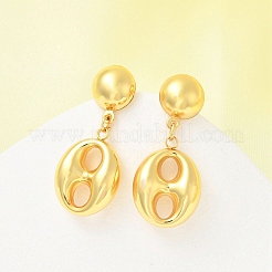 Oval 304 Stainless Steel Stud Earrings for Women&nbsp;EJEW-A125-39G