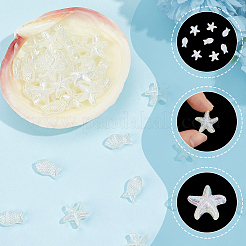 200Pcs 2 Styles Electroplate Transparent Acrylic Beads&nbsp;MACR-SP0002-29