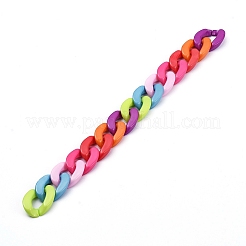 Handmade Opaque Acrylic Curb Chains&nbsp;X-AJEW-JB00604