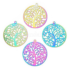 201 Stainless Steel Filigree Big Pendants&nbsp;LS-STAS-TAC0018-07