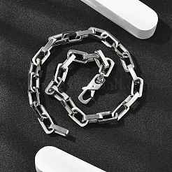304 Stainless Steel Paperclip Chain Necklaces for Women Men&nbsp;NJEW-A033-02P