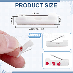 200Pcs Adhesive Plastic Back Bar Pins Brooch Findings&nbsp;FIND-PH0038-33