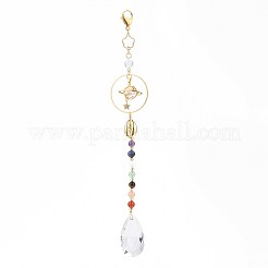 Glass Teardrop Chandelier Pendant Decorations&nbsp;HJEW-JM00854