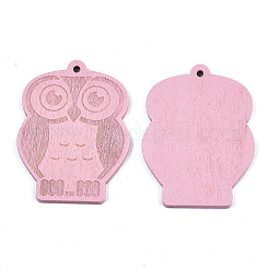 Painted Poplar Wood Pendants&nbsp;WOOD-N006-10