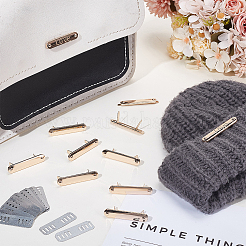 16Pcs Zinc Alloy Long Oval Bag Decorative Clasps&nbsp;PURS-PH0001-35KCG