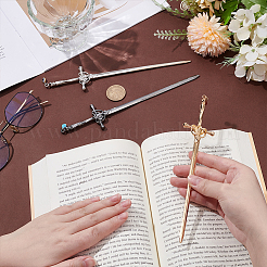 3Pcs Sword Alloy Bookmark&nbsp;AJEW-UN00042