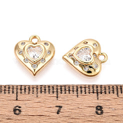Brass Micro Pave Cubic Zirconia Charms&nbsp;KK-N263-135G