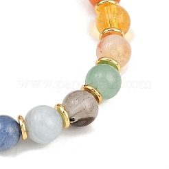 Natural Mixed Gemstone Round Beads Stretch Bracelets for Men Women&nbsp;BJEW-JB12394