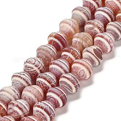 Dyed Natural Weathered Agate Beads Strands&nbsp;G-G203-04