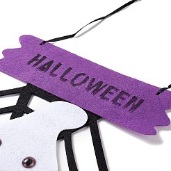 Halloween Theme Felt Cloth Hanging Door Signs&nbsp;LS-HJEW-B005-01