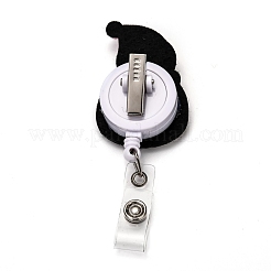 Christmas Snowman Glitter Powder Felt & ABS Plastic Badge Reel&nbsp;AJEW-I053-08
