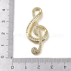 Rack Plating Brass Micro Pave Clear Cubic Zirconia Pendants&nbsp;KK-K341-45G