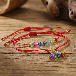 2Pcs Adjustable Glass Beads Braided Bead Bracelets&nbsp;ER5290-2