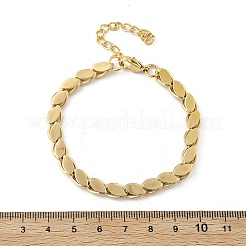 304 Stainless Steel Oval Link Chain Bracelets for Women&nbsp;BJEW-F488-18G