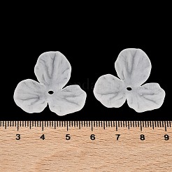 3-Petal Frosted Acrylic Bead Caps&nbsp;SACR-F016-01C