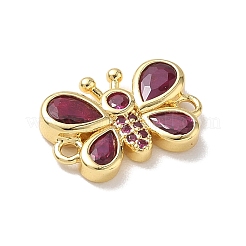 Brass Pave Cubic Zirconia Butterfly Links Connector Charms&nbsp;LS-KK-L268-028G-04