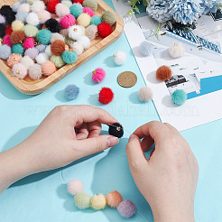 96Pcs 16 Colors Plush Pompom Pendants&nbsp;FIND-PH0027-63