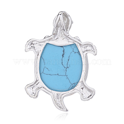 Synthetic Turquoise Pendants&nbsp;KK-XCP0002-15