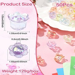 50Pcs UV Plating Transparent Acrylic Beads&nbsp;MACR-CJ0002-23