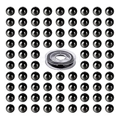 100Pcs 8mm Natural Black Tourmaline  Round Beads&nbsp;DIY-LS0002-41