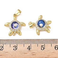 Brass Micro Pave Cubic Zirconia Pendants&nbsp;KK-P334-30G