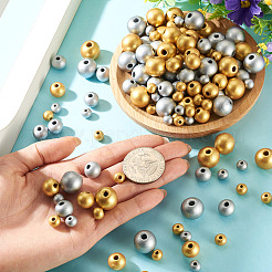 220Pcs Spray Painted Round Natural Schima Wood Beads&nbsp;WOOD-TA0003-03